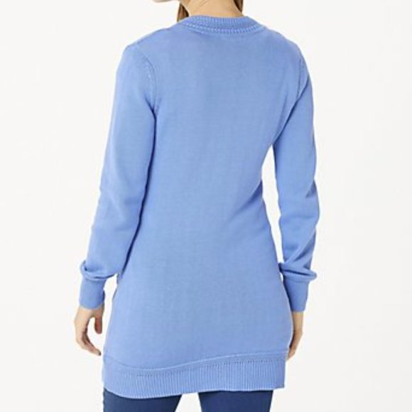 Isaac Mizrahi Live! Button Front Sweater Cardigan  10043 - Picture 2 of 2